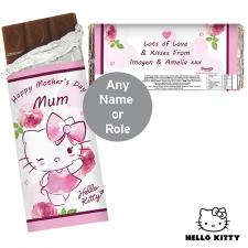 Personalised Hello Kitty Pink Blush 100g Milk Chocolate Bar